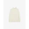 Joseph Womens Ivory Relaxed-fit High-neck Cashmere Jumper Xs In Ivory