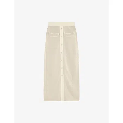 Joseph Elastic Waist Skirt In Ivory/quail