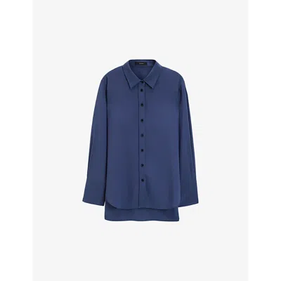 Joseph Joe Silk Crepe De Chine Blouse In Harbour