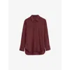 Joseph Silk Crepe De Chine Joe Blouse In Merlot