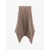 Joseph Womens Ade Pleated Crepe Midi Skirt Escargot