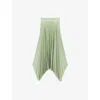 Joseph Womens Ade Pleated Crepe Midi Skirt Matcha In Matcha