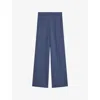 Joseph Womens Alane High-rise Wide-leg Stretch-woven Trousers Harbour In Harbour