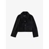 Joseph Womens Black Alloway Reversible Leather And Shearling Jacket In Black