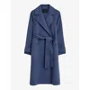 Joseph Womens Harbour Arline Double-breasted Wool And Cashmere-blend Coat In Harbour