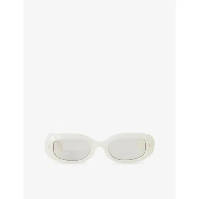 Joseph Womens Powder Bahia Oval-frame Acetate Sunglasses In Gray