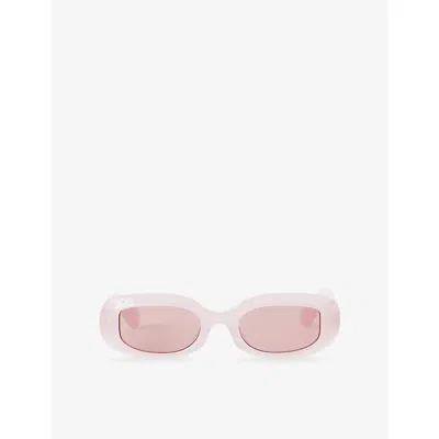 Joseph Womens Musk Bahia Oval-frame Acetate Sunglasses In Pink