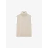 Joseph Womens Affogato Brushed Cashmere Vest In Brown