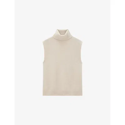 JOSEPH WOMENS AFFOGATO BRUSHED CASHMERE VEST