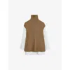 Joseph Womens  Cable-knit Vest And Shirt Cotton-blend Set In Oak/white