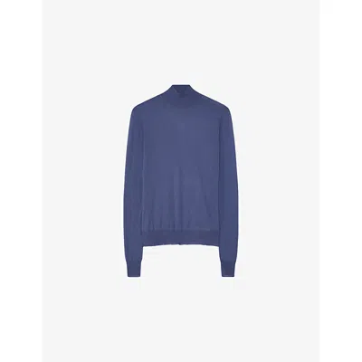 Joseph Womens Cashair High-neck Cashmere Jumper Harbour