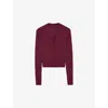 Joseph Cashair Cardigan In Merlot