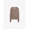 Joseph Womens Escargot Cashair V-neck Cashmere Jumper In Escargot