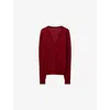 Joseph Womens Ruby Cashair V-neck Cashmere Knitted Jumper In Animal Print
