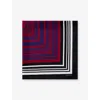 Joseph Womens Cherry/violet Chilie Striped Silk Scarf In Multi