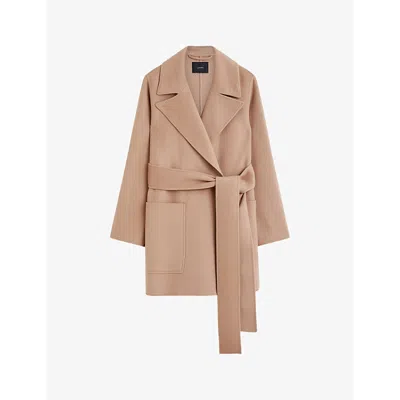 Joseph Clemence Double Face Cashmere Coat In Blusher