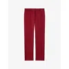 Joseph Womens Ruby Coleman Gabardine Stretch-woven Trousers In Red