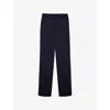 Joseph Womens Navy Coleman Slim-fit Stretch-wool Trousers In Black