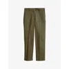 Joseph Leather Stretch Coleman Trousers In Hass Avocado