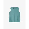 Joseph Womens Lagoon Cotton-silk Jersey Tank Top Xs In Green