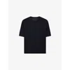 Joseph Crisp Rayon Top In Navy