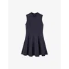 Joseph Edita Viscose Crepe Mini Dress In Navy