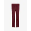 Joseph Suede Stretch Leggings In Merlot