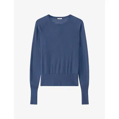 Joseph Womens  Geras Long-sleeved Cashmere Top In Multi