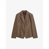 Joseph Nappa Leather Glenview Jacket In Arabica