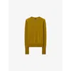 Joseph Womens Amber Light Pure Round-neck Cashmere Jumper In Green