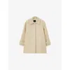 Joseph Womens Affogato Loti Single-breasted Wool And Cashmere-blend Coat In Neutral