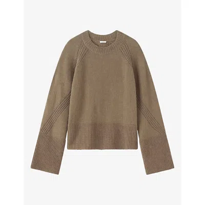 Joseph Womens  Maple Round-neck Cashmere Jumper In Brown