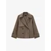 Joseph Womens Mushroom Marne Double-face Wool And Cashmere-blend Coat In Multi