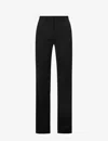 Joseph Womens Black Morissey Straight-leg High-rise Stretch-woven Trousers In Black
