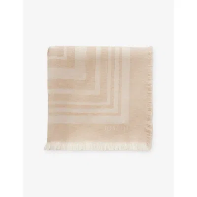 Joseph Womens  Neoma Striped Square Wool Scarf In Dark Powder/wax