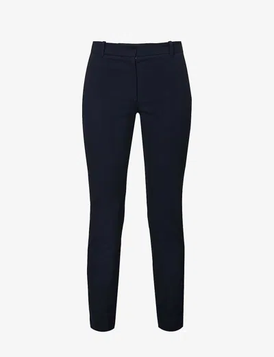 Joseph Womens  New Eliston Tapered Stretch-gabardine Trousers In Navy