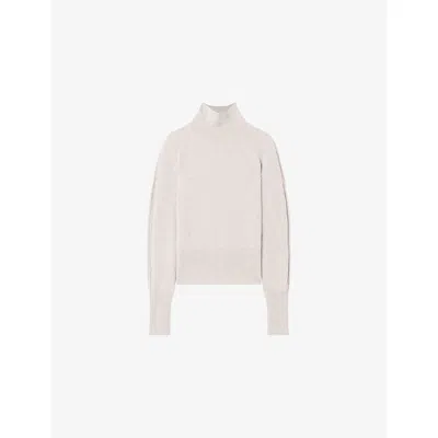 Joseph Womens Ivory Oxna High-neck Cashmere-blend Jumper In Neutral