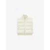 Joseph Womens Ivory Quilted Ribbed Wool-knit Down Gilet Xs In White