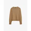 Joseph Soft Wool Round Neck Jumper In Oak