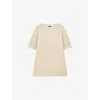 Joseph Womens Affogato Rubin Crepe De Soie Silk Blouse In Brown