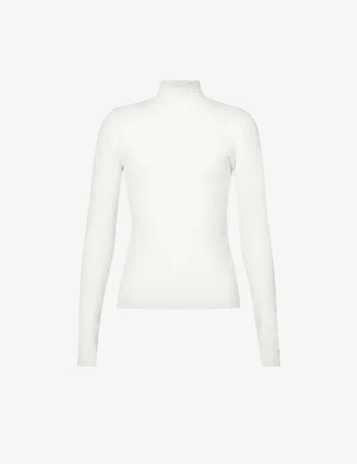 Joseph Womens Ivory Oversized Turtleneck Cashmere Jumper S