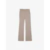Joseph Womens Morissey Flared-leg Stretch-wool Trousers Escargot In Escargot