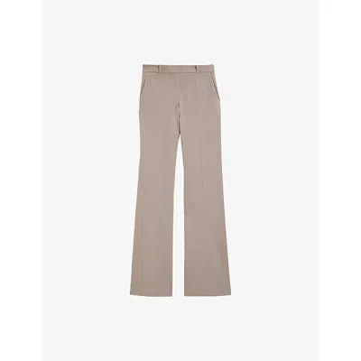 JOSEPH WOMENS ESCARGOT TAFIRA FLARED-LEG STRETCH-WOVEN TROUSERS