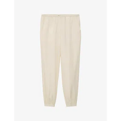 Joseph Womens Taio Relaxed-fit Twill Woven Trousers Oat