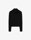 Joseph Womens Black Turtleneck Cashmere Jumper In Black