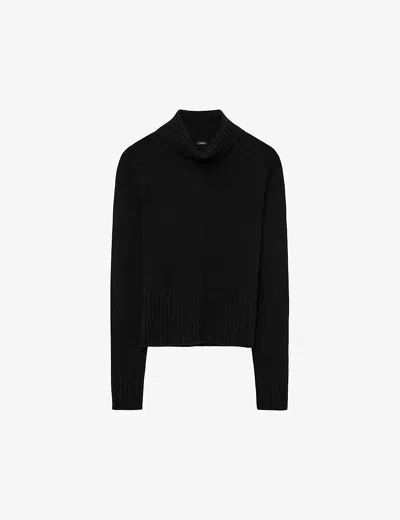 Joseph Womens Black Turtleneck Cashmere Jumper