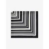 Joseph Womens Black/white Zenza Striped Silk Scarf In Black