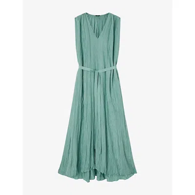 JOSEPH WOMENS JOSEPH MARTINI CRINKLED-TEXTURE SILK-HABOTAI MAXI DRESS