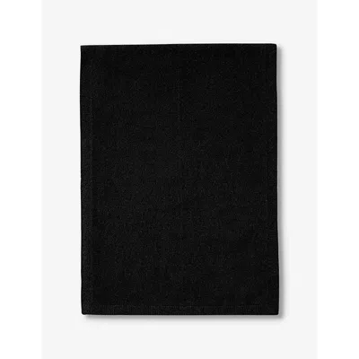 Joseph Womens Light Ribbed-trim Cashmere Scarf Black