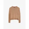 Joseph Light Pure Cashmere Round Neck Jumper In Blusher